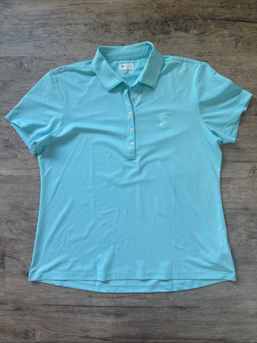 NWOT Women's Aqua Polo Shirt